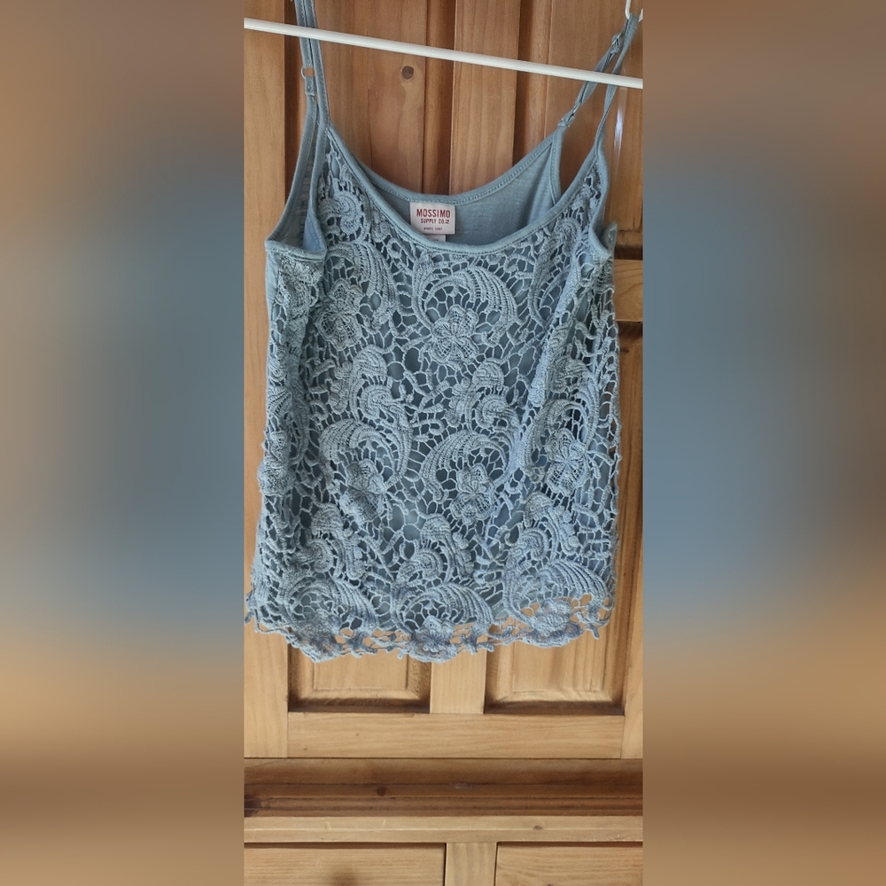 XS Mossimo Crocheted Camisole in light blue